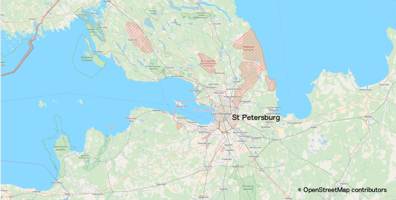 Map of St Petersburg