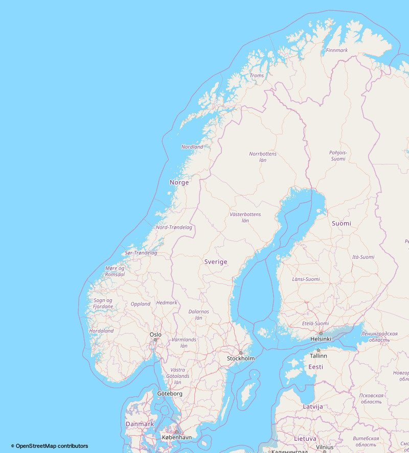 Map of Scandinavia